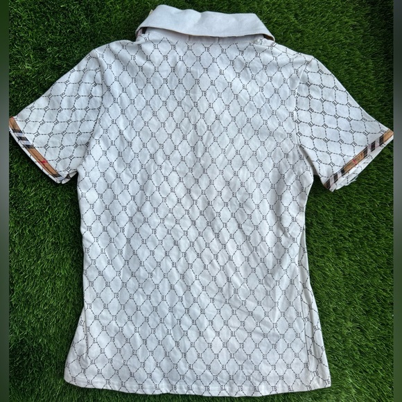 NWT Thomas Burberry Monogram Polo Shirt - Picture 2 of 12